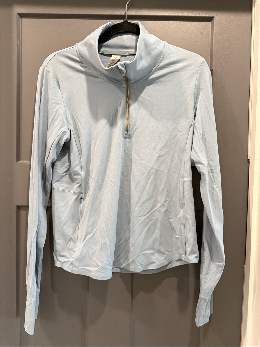 RHONE Pale Blue Quarter-Zip Pullover